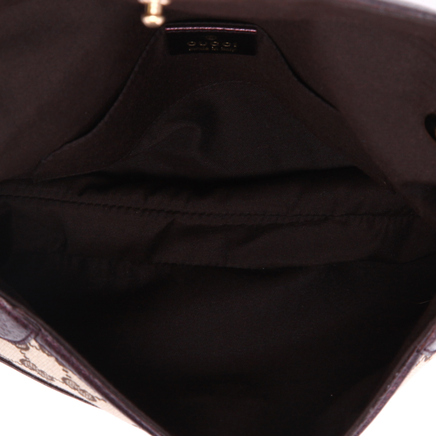 Borsa da spalla o a mano Gucci  Dragon in tela monogram beige e pelle viola - Detail D3