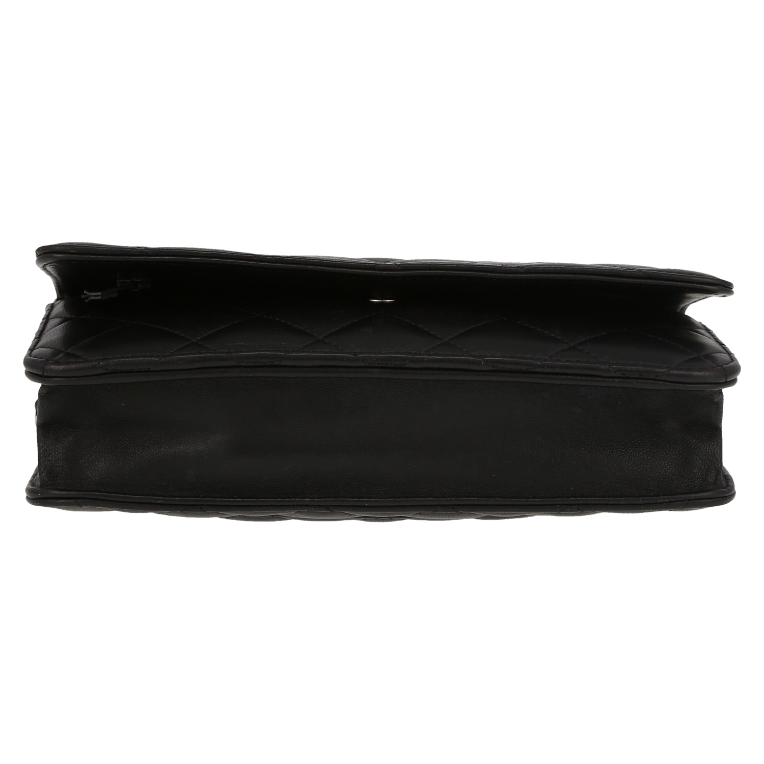 Borsa a tracolla Chanel  Wallet on Chain in pelle trapuntata nera - Detail D1