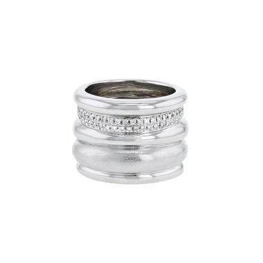 Bague Pomellato Tubolare en or blanc et diamants