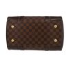 Bolso de mano Louis Vuitton  Berkeley en lona a cuadros ébano y cuero marrón - Detail D1 thumbnail