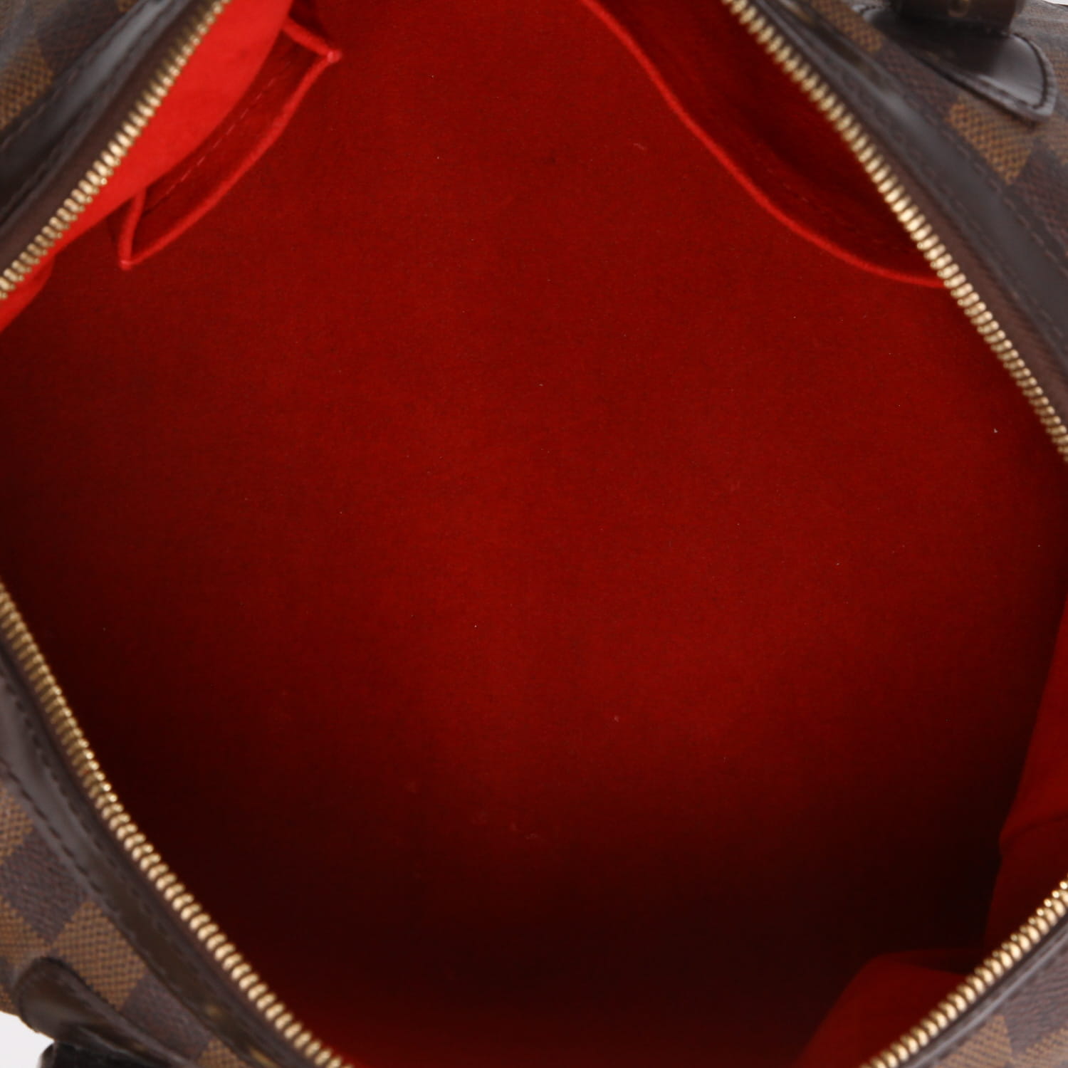 Sac à main Louis Vuitton  Berkeley en toile damier ébène et cuir marron - Detail D3