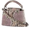 Louis Vuitton  Capucines Mini shoulder bag  in pink, beige and grey tricolor  python - 00pp thumbnail
