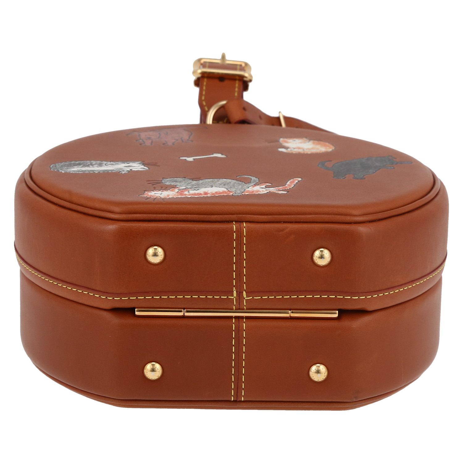 Louis Vuitton  Boîte chapeau shoulder bag  in brown natural leather - Detail D1