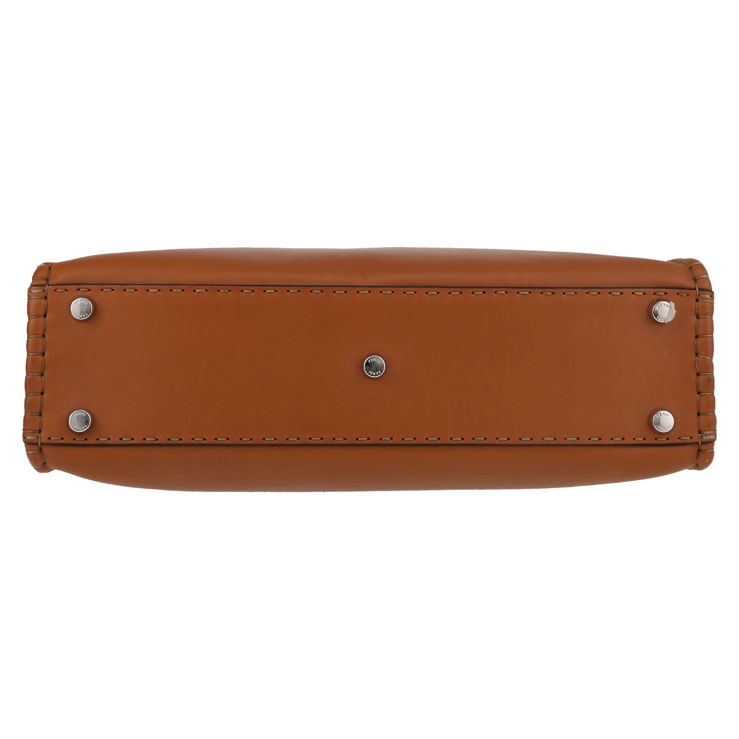 Fendi  Peekaboo Selleria handbag  in brown leather - Detail D1