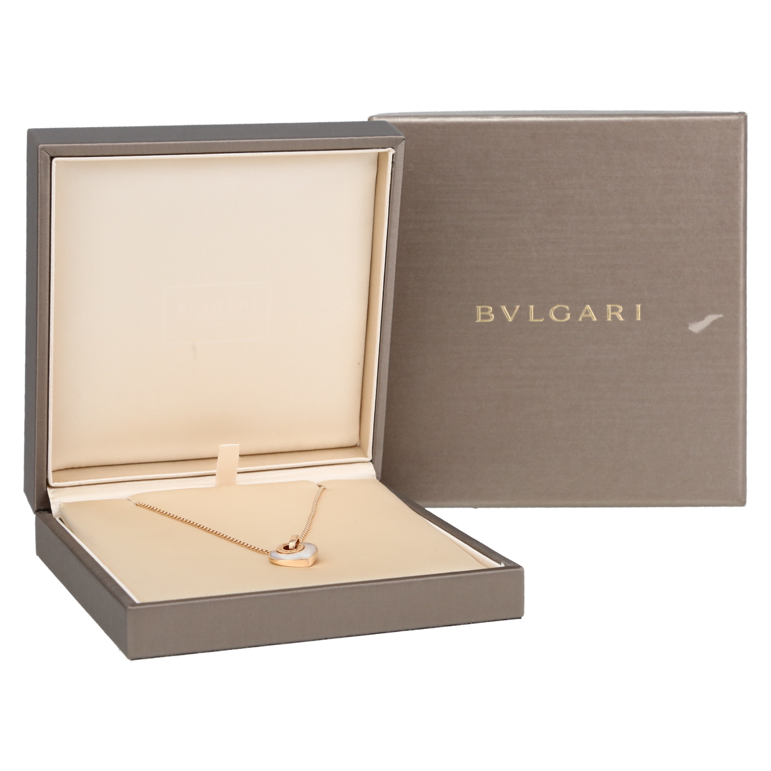 Collana Bulgari Cuore in oro rosa e madreperla - Detail D2