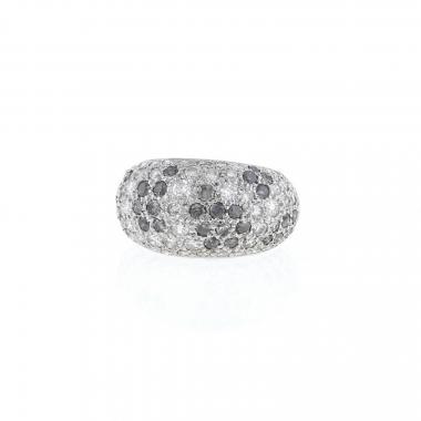 Bague Cartier Sauvage en or blanc, diamants blanc et diamants noir
