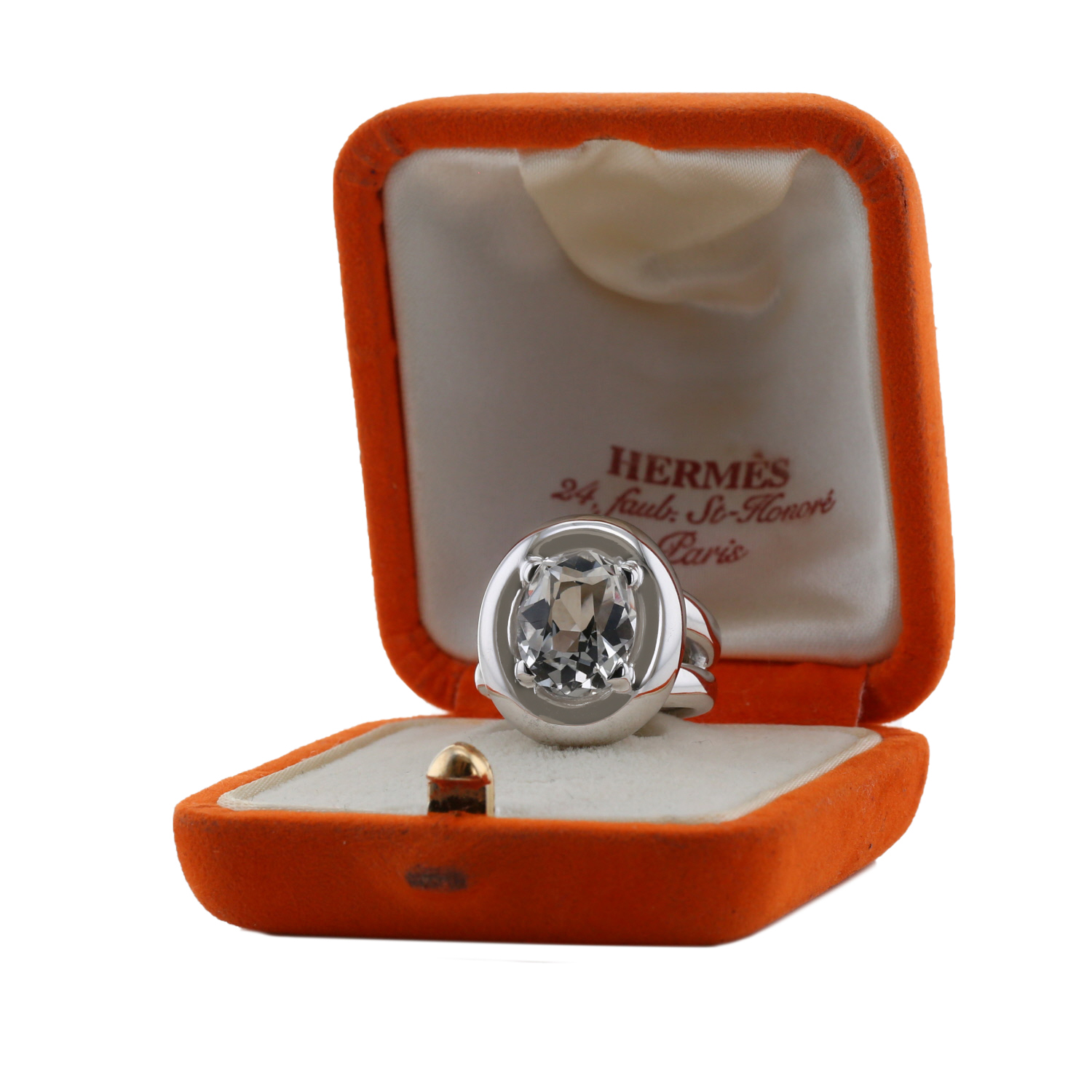 Hermès  ring in white gold and topaz - Detail D2