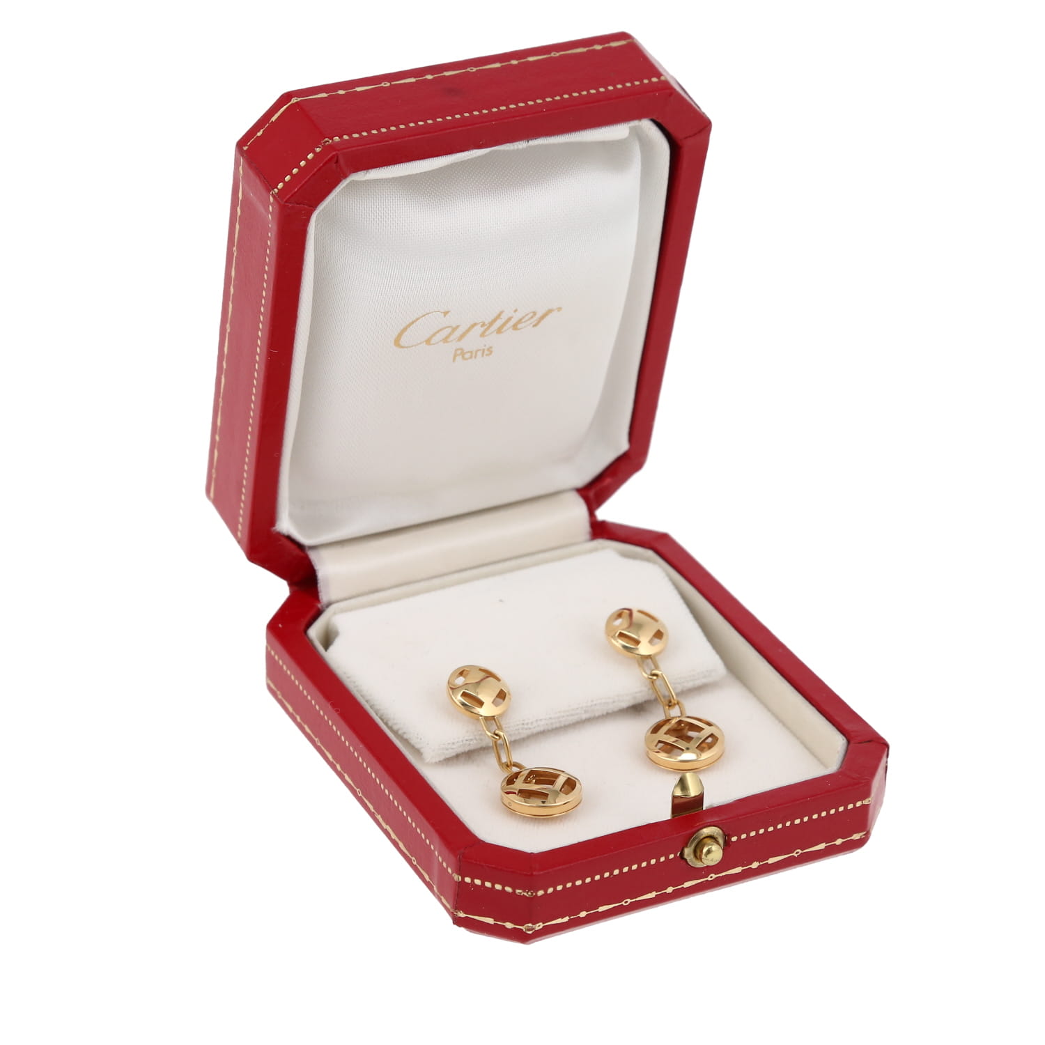 Cartier Pasha earrings in yellow gold - Detail D2