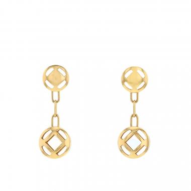 CARTIER Pasha grid Earrings 18K Yellow Gold– GALLERY RARE Global Online  Store