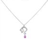 Mellerio  pendant in white gold, diamonds and pink sapphire - 00pp thumbnail