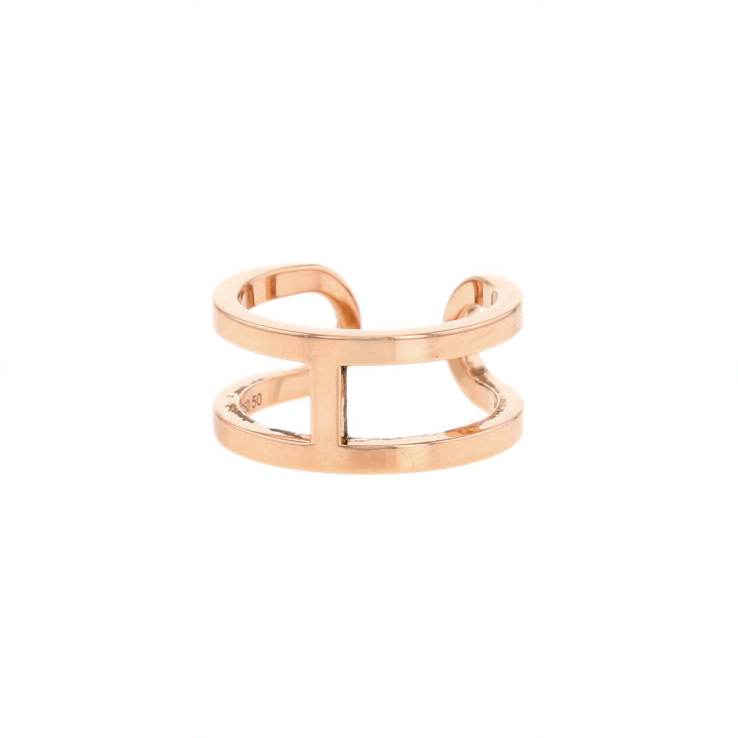 HERMES CHAINE D'ANCRE Scarf Ring Gold color hardware
