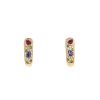 Paire de boucles d'oreilles Cartier Tutti Frutti en or jaune, diamants et pierres de couleurs - 00pp thumbnail