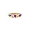 Cartier Tutti Frutti ring in yellow gold, diamonds and colored stones - 00pp thumbnail