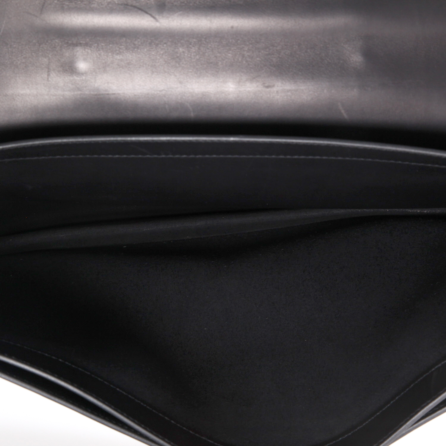 Hermès  Sac à dépêches briefcase  in black box leather - Detail D3