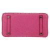 Bolso de mano Hermès  Birkin 25 cm en avestruz rosa - Detail D1 thumbnail
