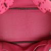 Bolso de mano Hermès  Birkin 25 cm en avestruz rosa - Detail D2 thumbnail