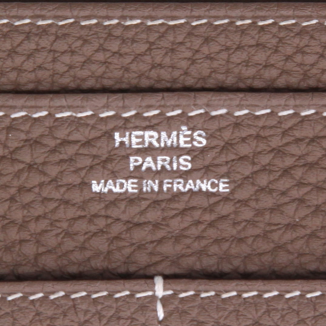 Portefeuille Hermès  Dogon en cuir togo étoupe - Detail D2