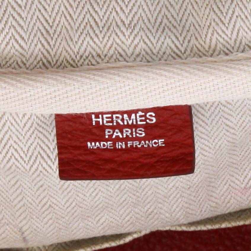 Borsa Hermès  Victoria in pelle togo rossa - Detail D2