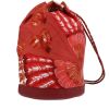 Hermès  Soie Cool backpack  in red silk  and red leather - 00pp thumbnail