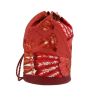 Hermès  Soie Cool backpack  in red silk  and red leather - 360 thumbnail