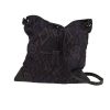 Hermès  Silk City shoulder bag  in black silk  and black leather - 360 thumbnail