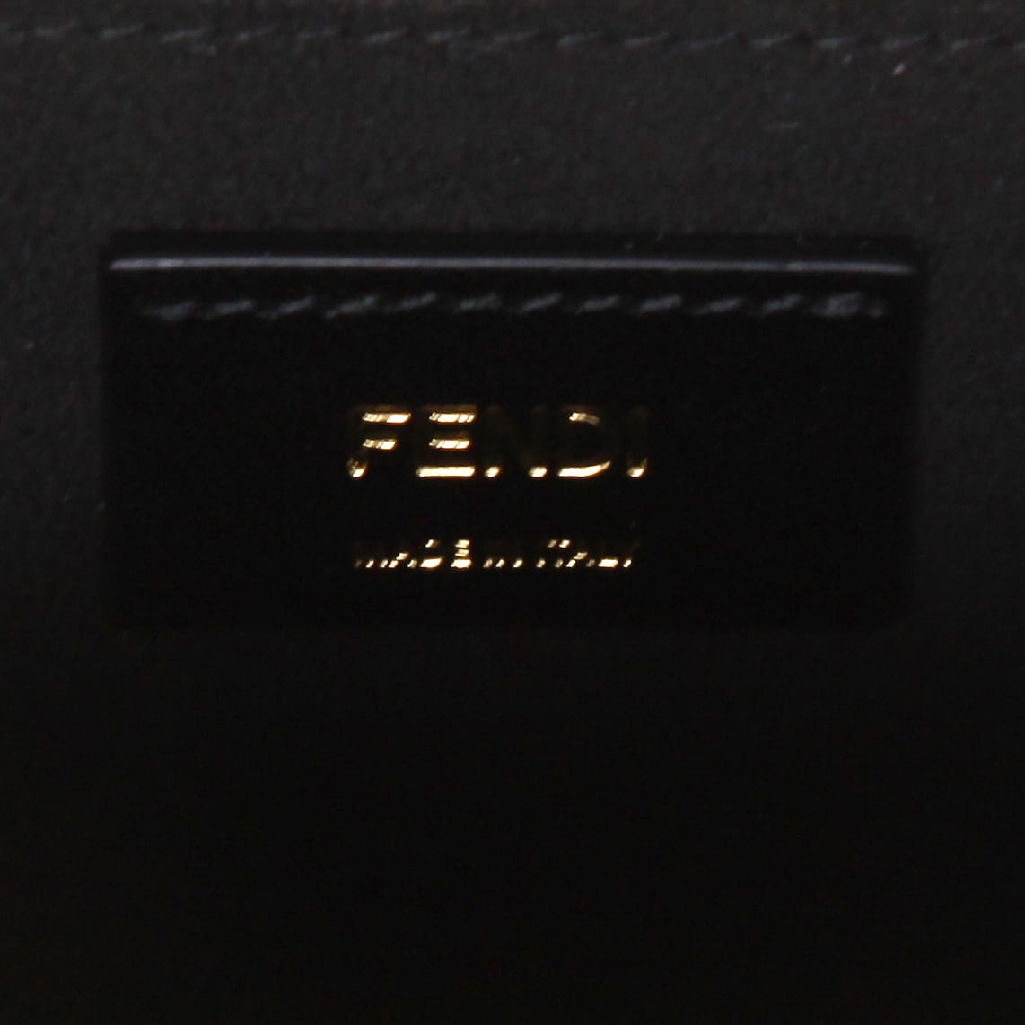 Fendi  Horizontal Box shoulder bag  in yellow and black leather - Detail D2