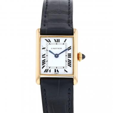 Cartier - Authenticated Tank Louis Cartier Watch - Pink Gold Burgundy for Women, Very Good Condition