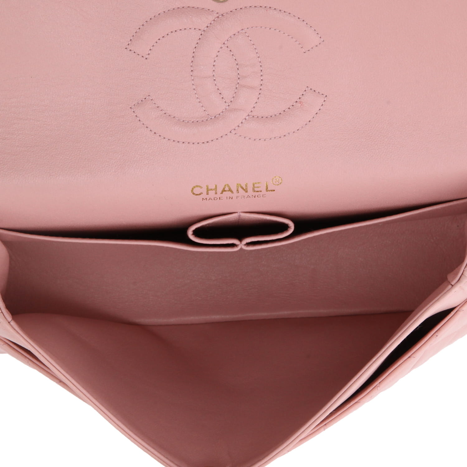 Chanel  Timeless Classic handbag  in pink quilted leather - Detail D3