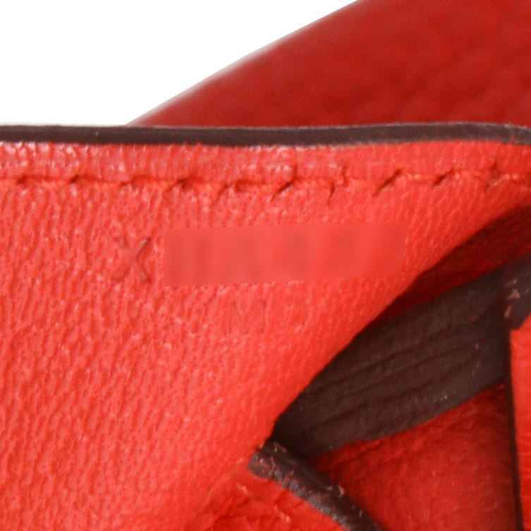 Borsa Hermès  Birkin 30 cm in pelle togo Rouge Tomate - Detail D4