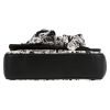 Bolso de mano Chanel   en tela blanca y cuero negro - Detail D1 thumbnail