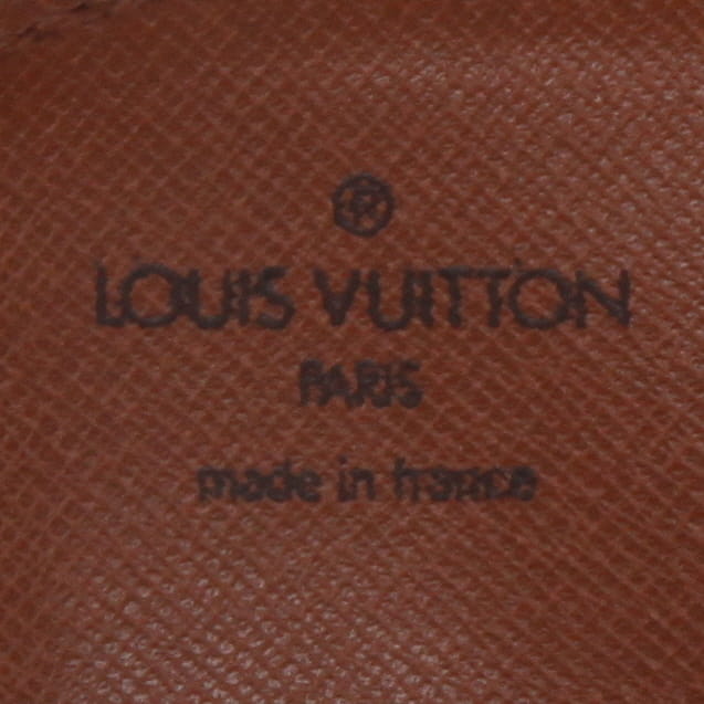 Bolso zurrón Louis Vuitton  Cartouchiére en lona Monogram marrón y cuero natural - Detail D2