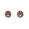 Paire de boucles d'oreilles Tiffany & Co Jean Schlumberger en or jaune, émail et diamant - 00pp thumbnail