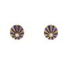 Paire de boucles d'oreilles Tiffany & Co Jean Schlumberger en or jaune, émail et diamant - 360 thumbnail