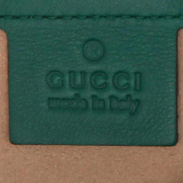 Gucci  GG Marmont mini  shoulder bag  in green suede - Detail D3