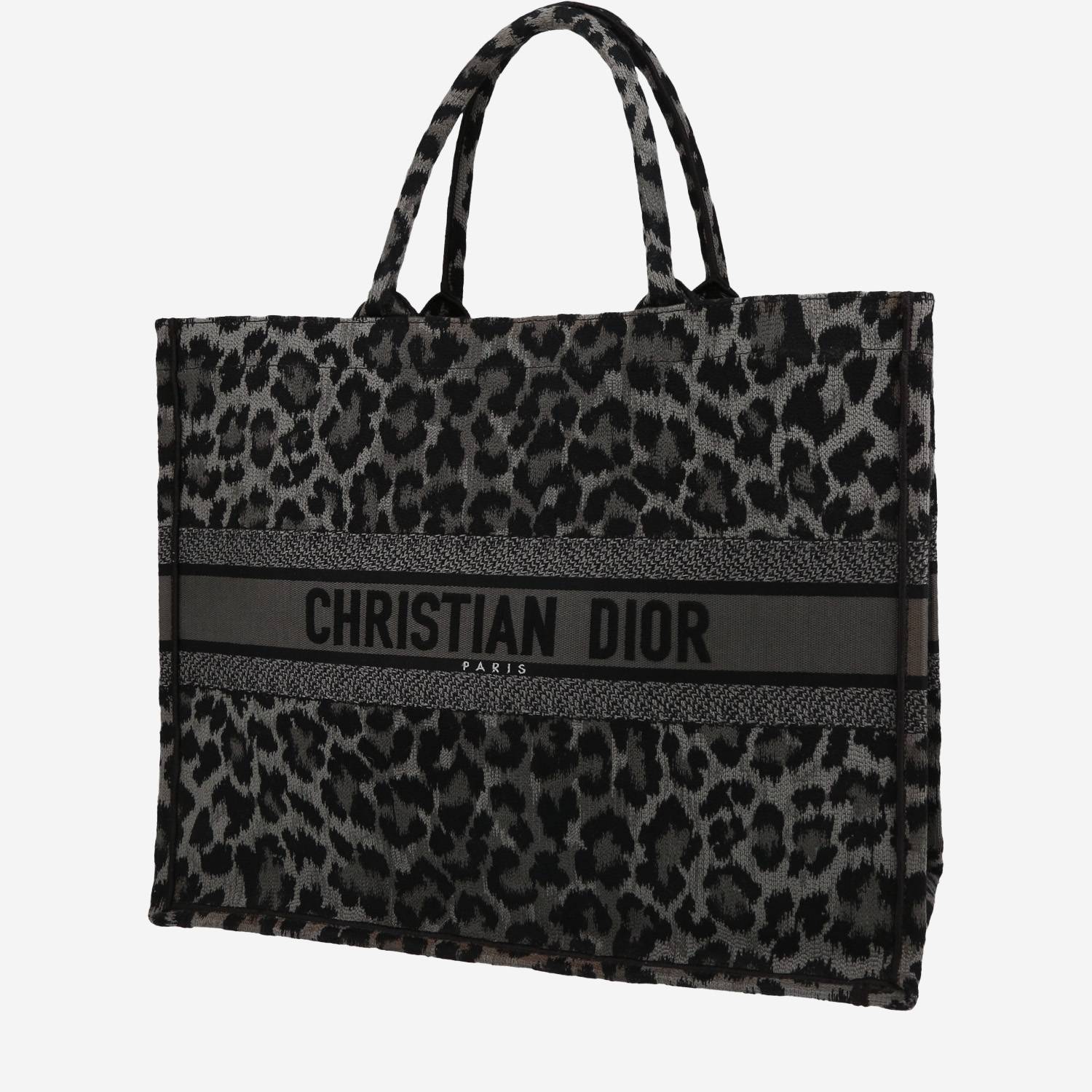 Dior  Book Tote shopping bag  in grey canvas Dior  Book Tote shopping bag  in grey canvas