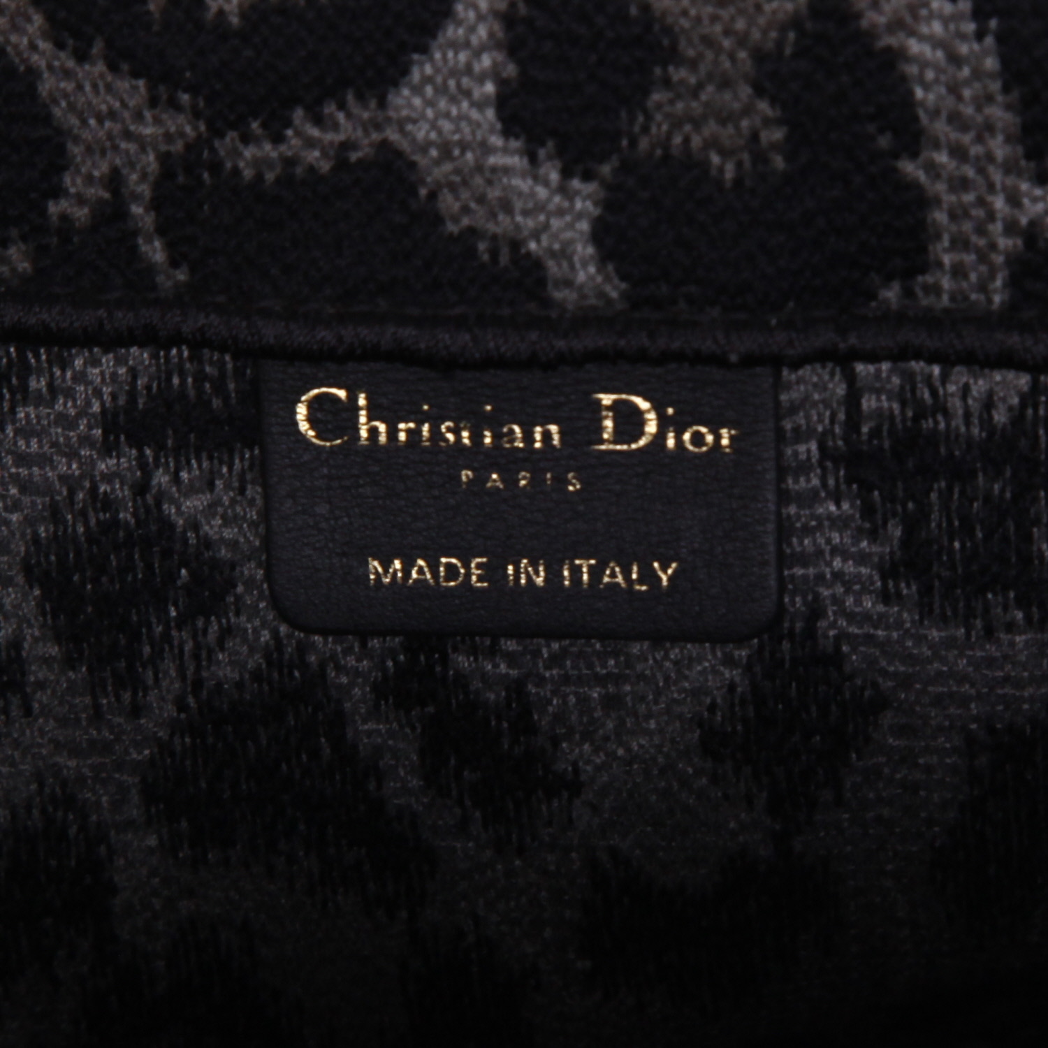 Dior  Book Tote shopping bag  in grey canvas - Detail D2