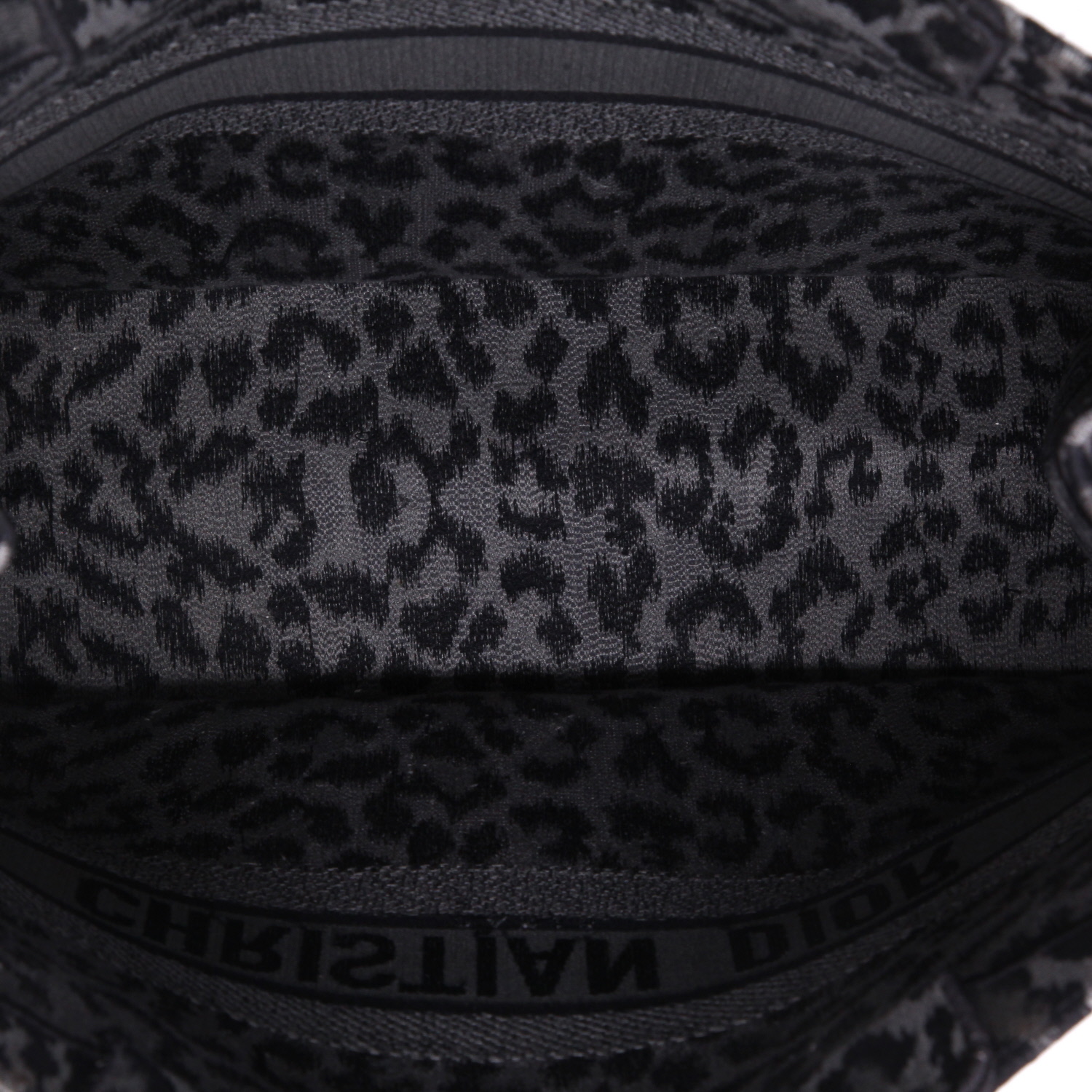 Dior  Book Tote shopping bag  in grey canvas - Detail D3