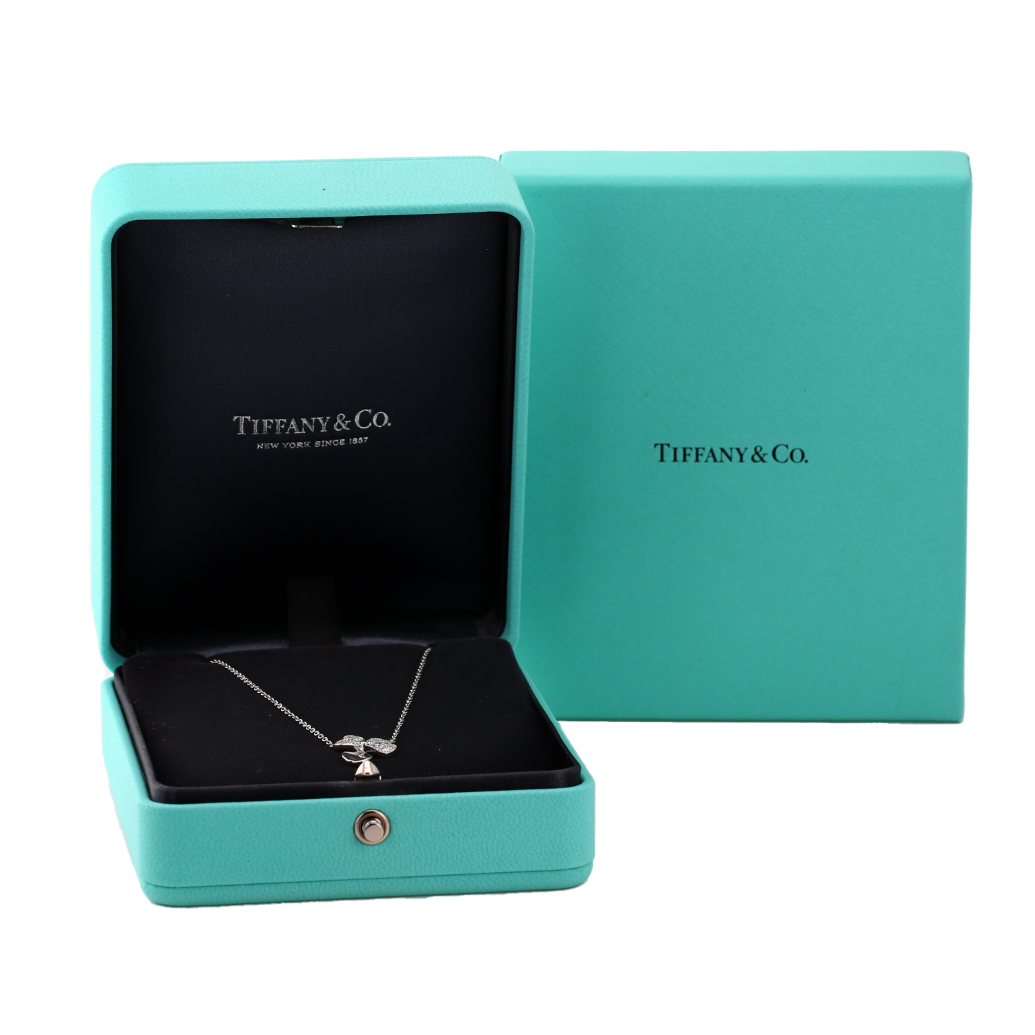 Collar Tiffany 
Co Paper Flowers de platino y diamantes - Detail D2