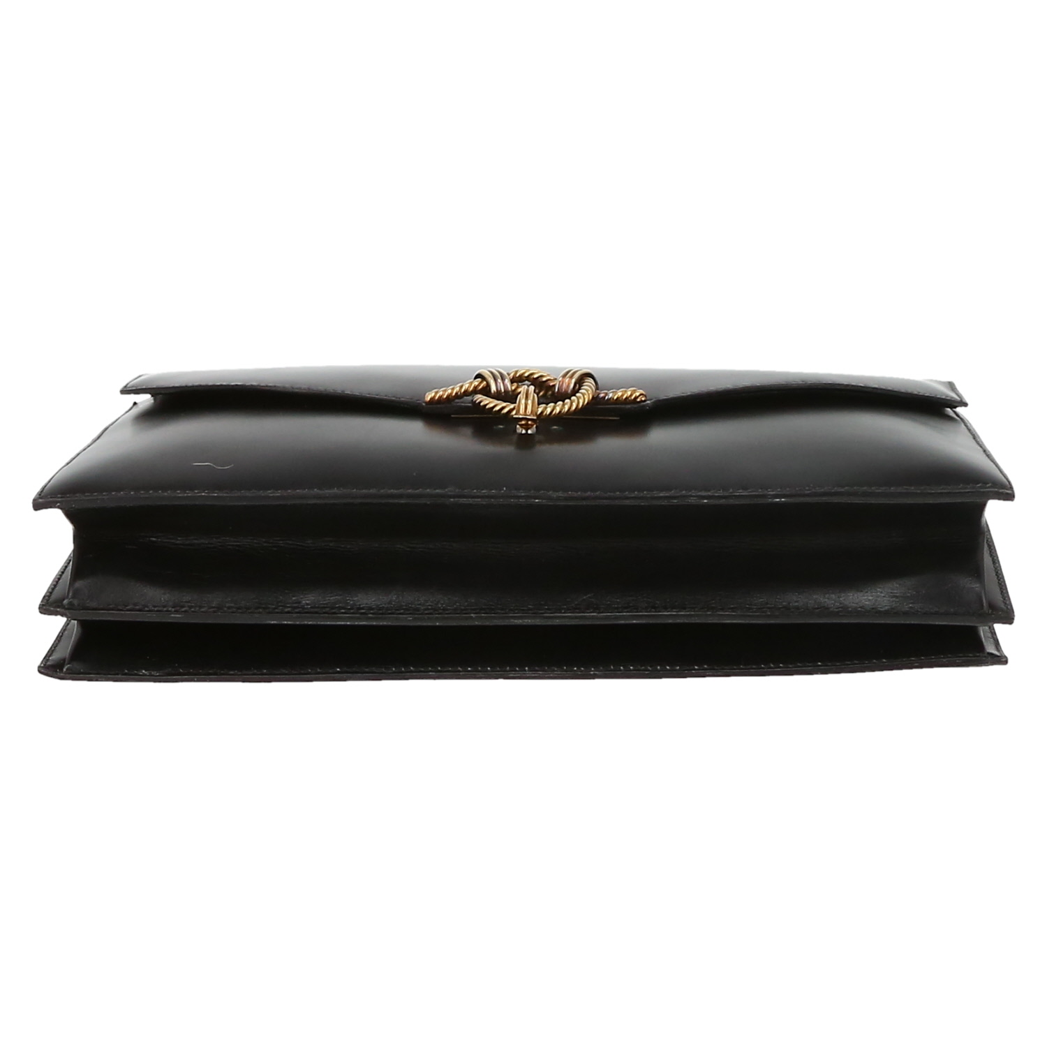 Bolso de mano Hermès  Cordeliere en cuero box negro - Detail D1