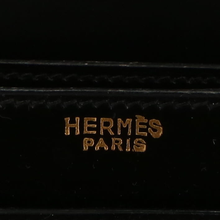Hermès  Cordeliere handbag  in black box leather - Detail D3