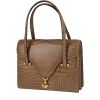 Sac à main Hermès  Vintage en crocodile porosus beige-miel - 00pp thumbnail