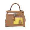 Borsa Hermès  Kelly Colormatic in pelle Swift beige, giallo Lime blu e Mauve Sylvestre - 360 thumbnail