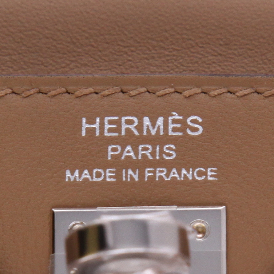 Borsa Hermès  Kelly Colormatic in pelle Swift beige, giallo Lime blu e Mauve Sylvestre - Detail D2