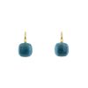 Paire de boucles d'oreilles Pomellato Nudo Classic en or rose et topazes bleues - 00pp thumbnail