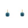 Paire de boucles d'oreilles Pomellato Nudo Classic en or rose et topazes bleues - 360 thumbnail