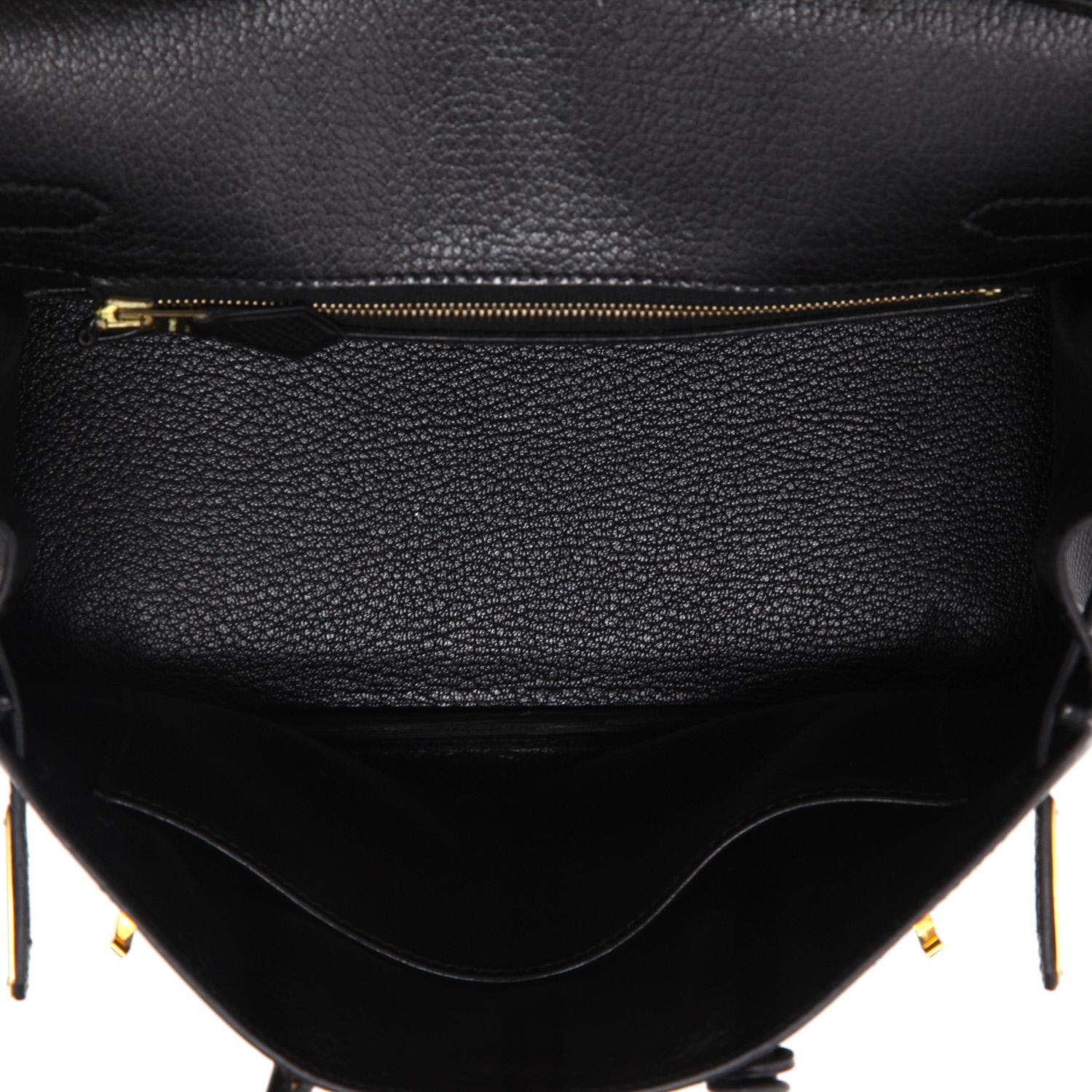 Borsa Hermès  Birkin 25 cm in pelle Epsom nera - Detail D3