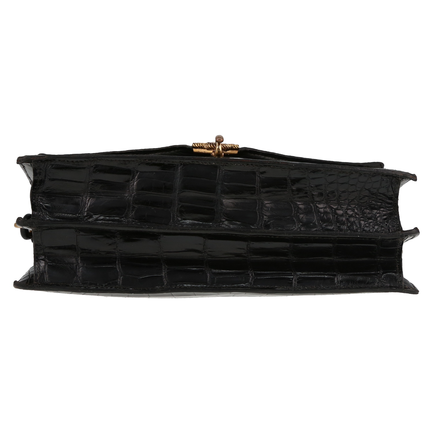 Hermès  Cordeau handbag  in black crocodile - Detail D1