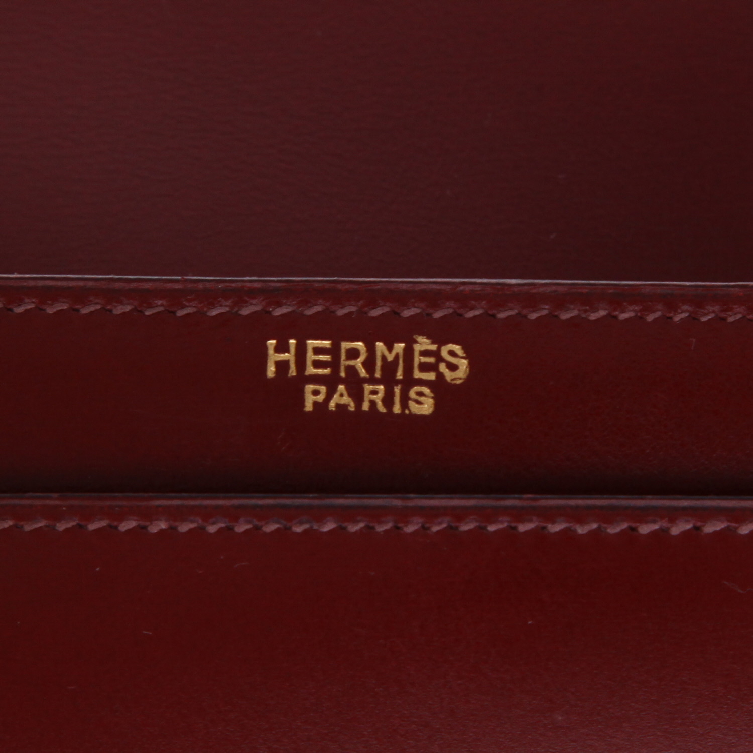Sac bandoulière Hermès Pax en cuir box rouge H - Detail D2