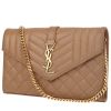 Saint Laurent  Enveloppe handbag/clutch  in beige quilted grained leather - 00pp thumbnail