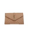 Saint Laurent  Enveloppe handbag/clutch  in beige quilted grained leather - 360 thumbnail
